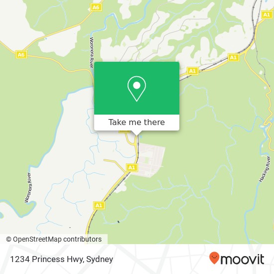 Mapa 1234 Princess Hwy