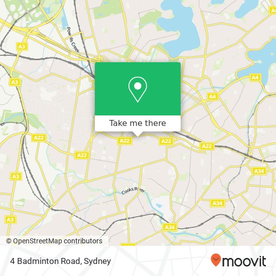 Mapa 4 Badminton Road