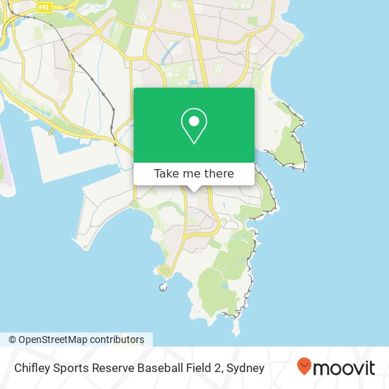 Chifley Sports Reserve Baseball Field 2 map