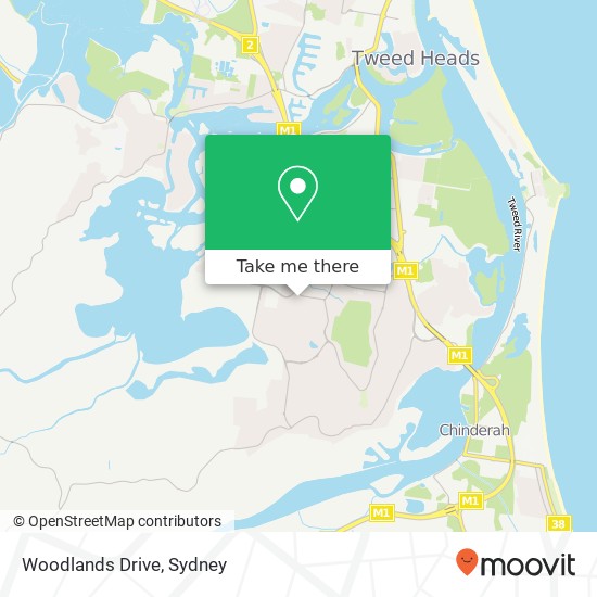 Woodlands Drive map