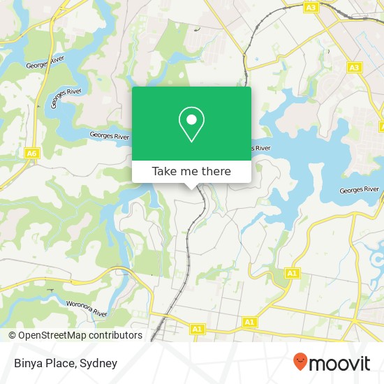 Mapa Binya Place