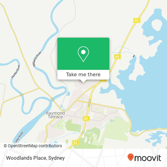 Woodlands Place map