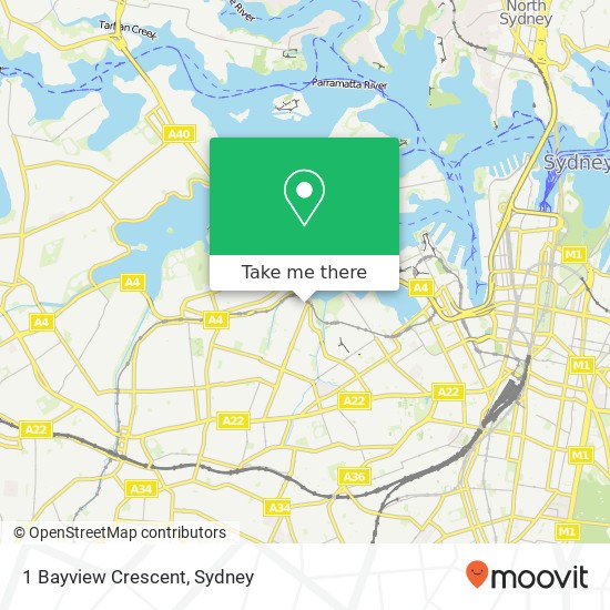 1 Bayview Crescent map