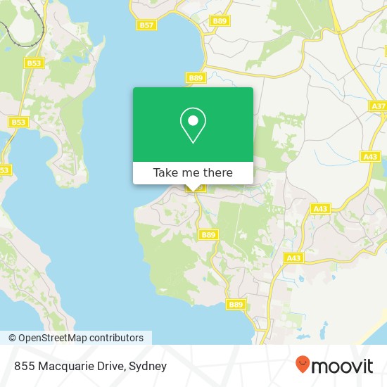 855 Macquarie Drive map
