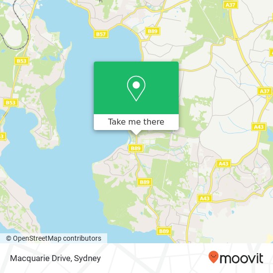 Mapa Macquarie Drive