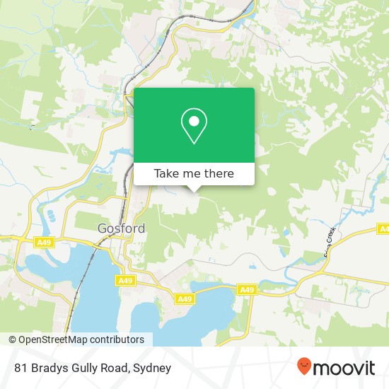 81 Bradys Gully Road map