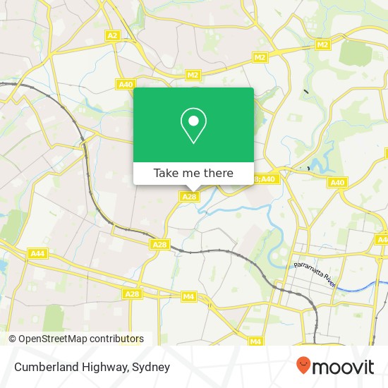 Mapa Cumberland Highway