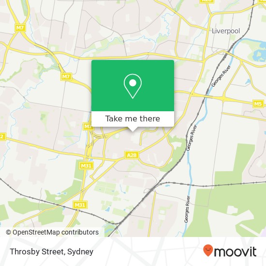 Throsby Street map