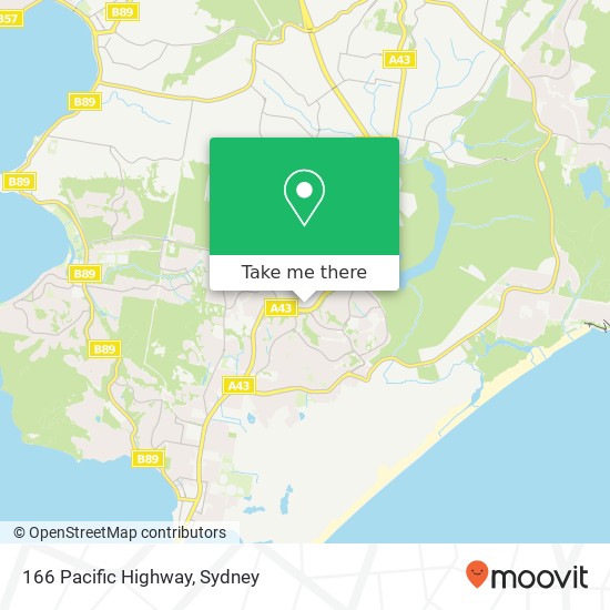 166 Pacific Highway map