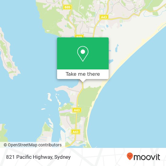 821 Pacific Highway map