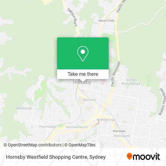 Hornsby Westfield Shopping Centre map