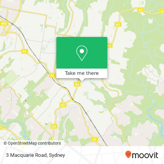 Mapa 3 Macquarie Road