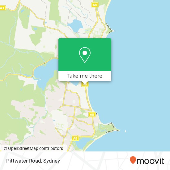 Mapa Pittwater Road