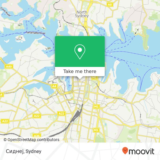 Mapa Сиднеј
