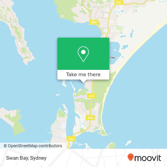 Mapa Swan Bay