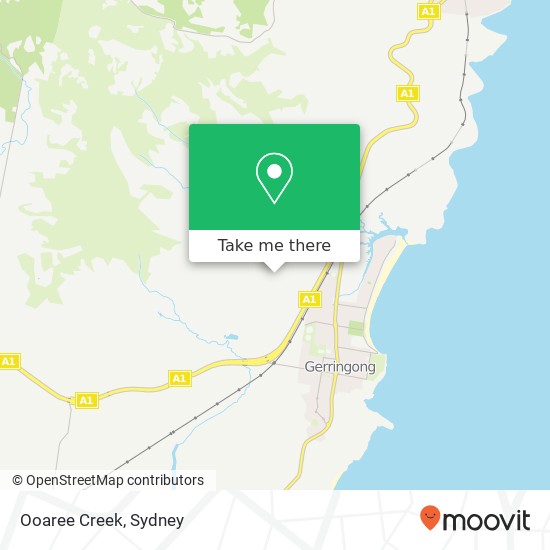 Mapa Ooaree Creek