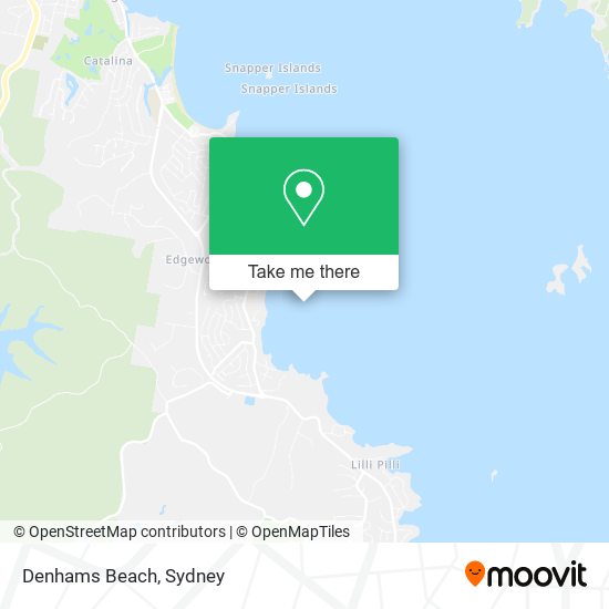 Denhams Beach map