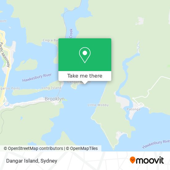 Dangar Island map