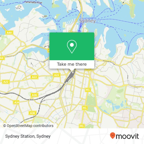 Mapa Sydney Station