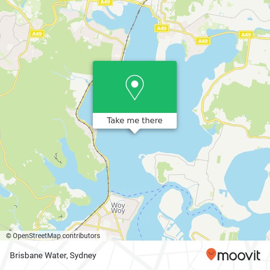 Mapa Brisbane Water