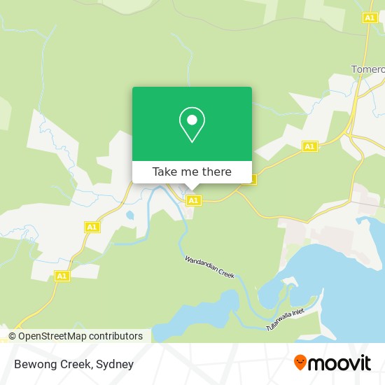 Mapa Bewong Creek