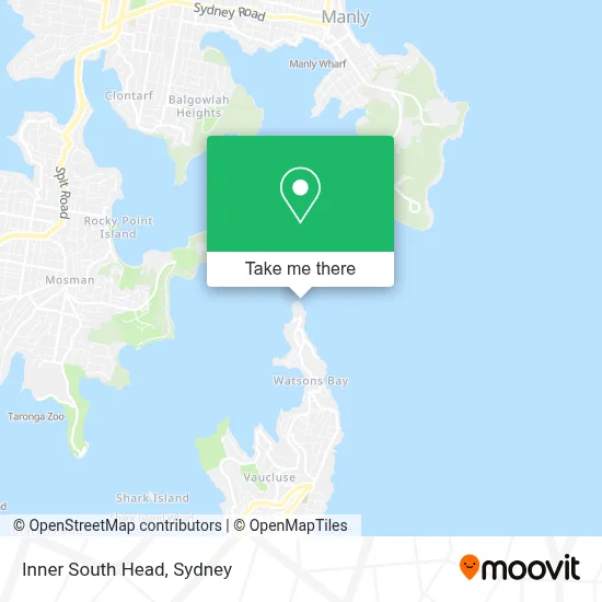 Mapa Inner South Head