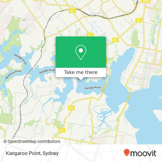 Mapa Kangaroo Point