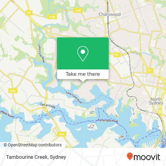 Tambourine Creek map