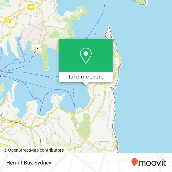 Mapa Hermit Bay