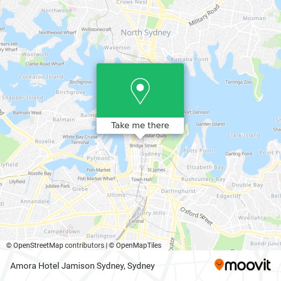 Amora Hotel Jamison Sydney map