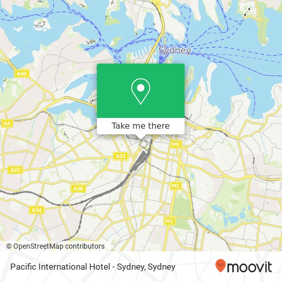 Pacific International Hotel - Sydney map