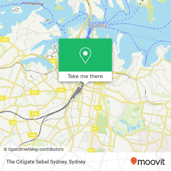 The Citigate Sebel Sydney map