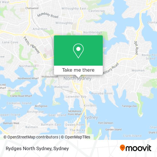 Rydges North Sydney map