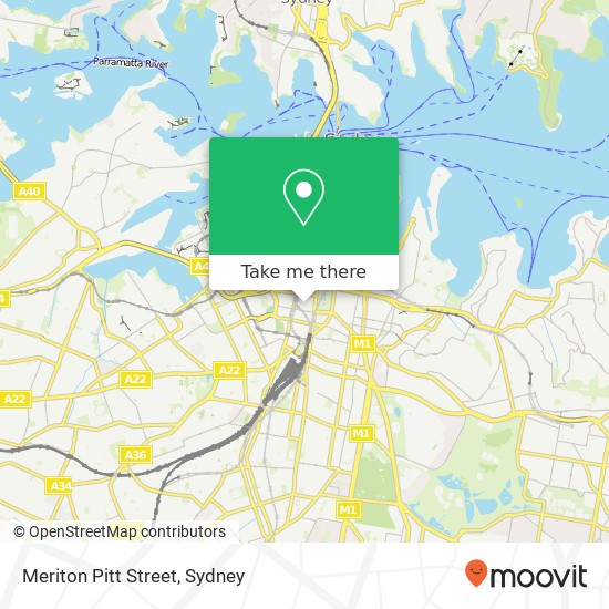 Meriton Pitt Street map