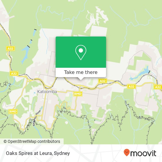 Oaks Spires at Leura map