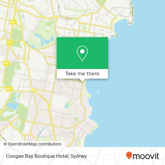 Coogee Bay Boutique Hotel map
