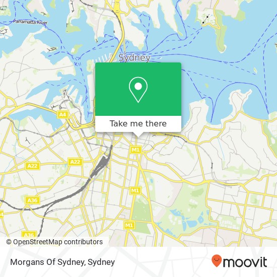 Morgans Of Sydney map