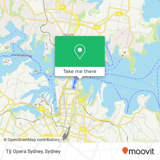 Tŷ Opera Sydney map