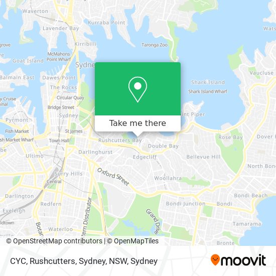 CYC, Rushcutters, Sydney, NSW map