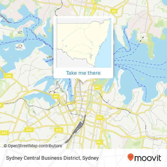Sydney Central Business District map
