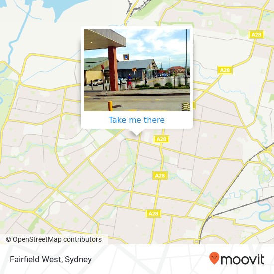 Fairfield West map