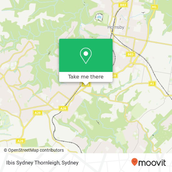 Mapa Ibis Sydney Thornleigh