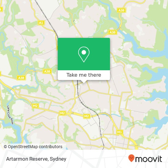 Artarmon Reserve map