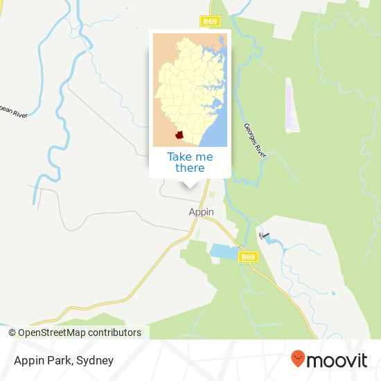 Mapa Appin Park