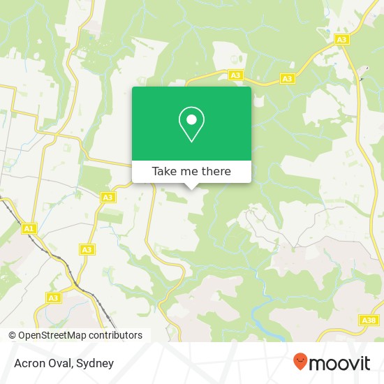Mapa Acron Oval