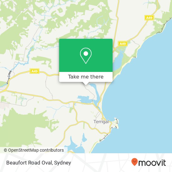 Beaufort Road Oval map