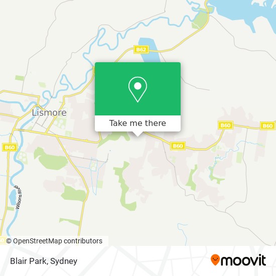 Mapa Blair Park