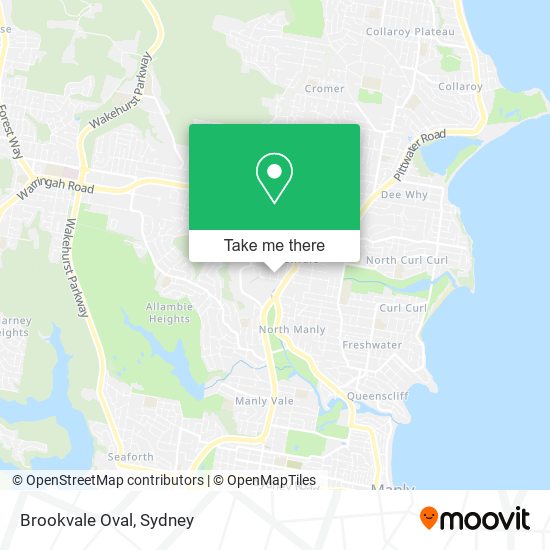 Mapa Brookvale Oval