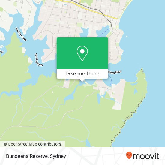 Bundeena Reserve map