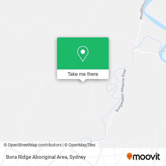 Bora Ridge Aboriginal Area map